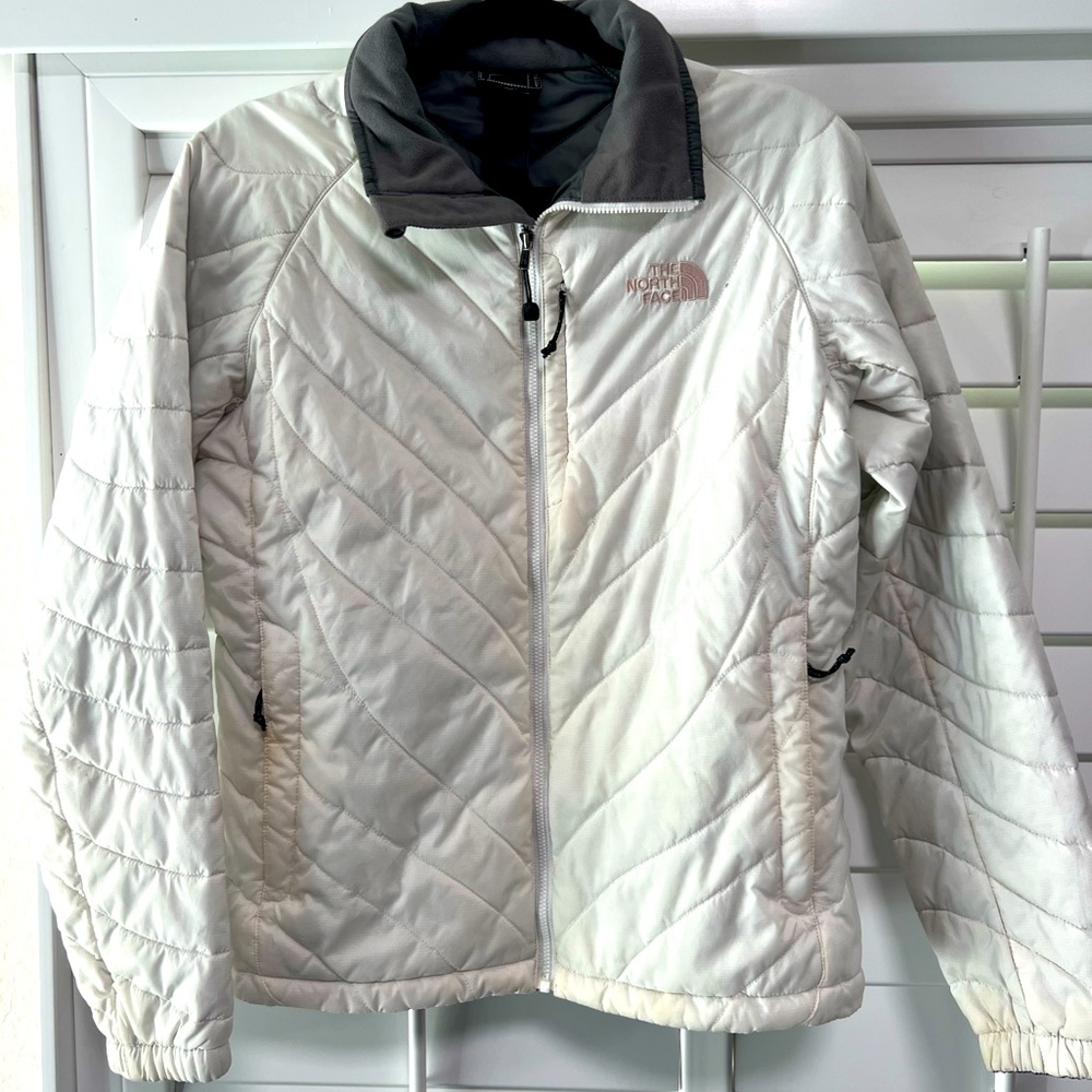 North face ladies jacket off white size Medium.